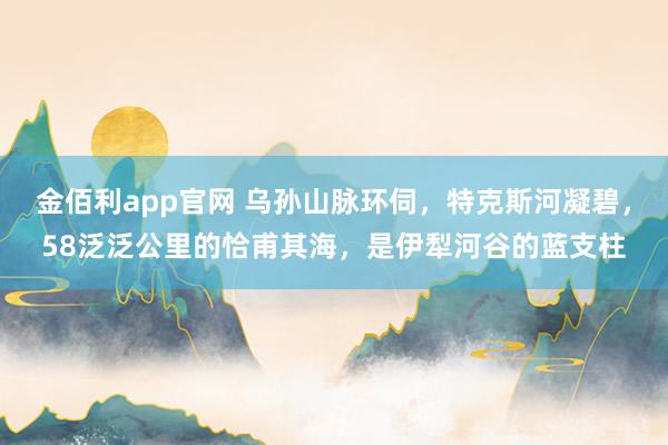 金佰利app官网 乌孙山脉环伺，特克斯河凝碧，58泛泛公里的恰甫其海，是伊犁河谷的蓝支柱