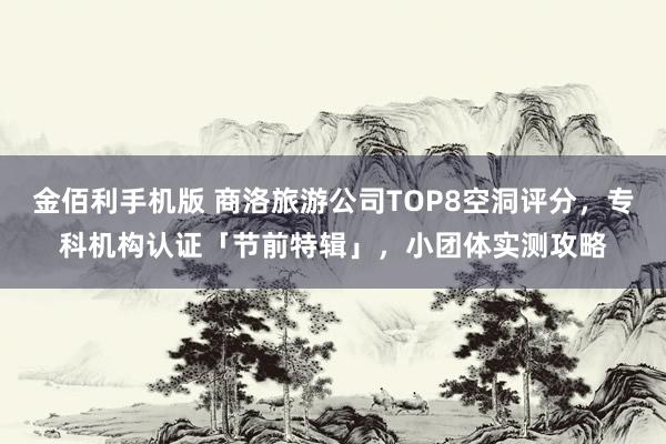 金佰利手机版 商洛旅游公司TOP8空洞评分，专科机构认证「节前特辑」，小团体实测攻略