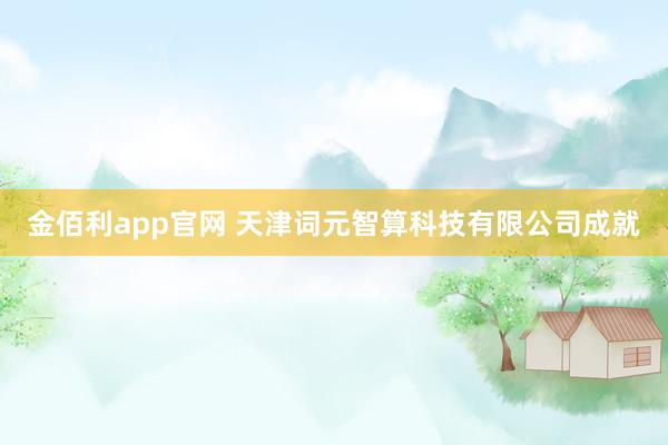 金佰利app官网 天津词元智算科技有限公司成就